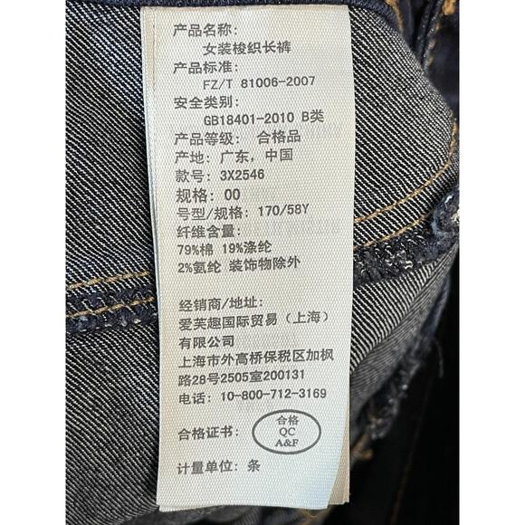 Hollister Jeans Womens 00 Blue Dark Wash Skinny Stretch Denim Classic Low Rise - Picture 10 of 16